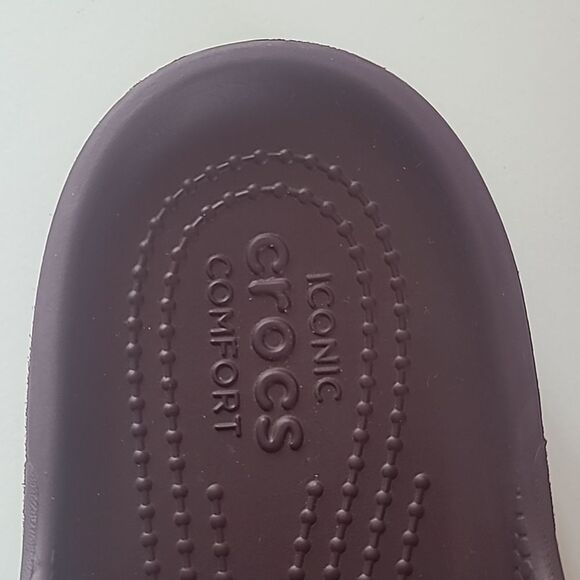 Crocs Classic Platform Slides Sandals Dark Cherry Size 6 - Picture 13 of 13
